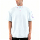 Light Blue Half-Zip Star & Moon Embroidered Short-Sleeve Top
